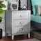 Baxton Studio Claude Silver Metal 3-Drawer Nightstand 160-10250 - alternate 3